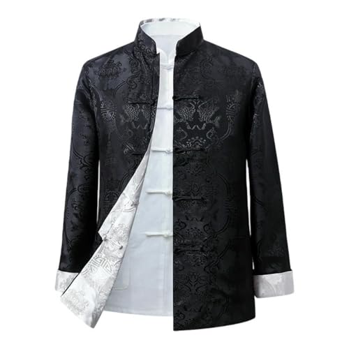 Blazer style chinois col montant veste homme réversible haut de gamme