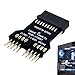 Adattatore splitter USB 2.0 da scheda madre a doppio USB 2.0 a 9 pin, adattatore connettore hub, moltiplicatore di porte plug and play immagine