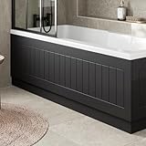 Affine® Tongue & Groove 1700mm Front Side MDF Bath Panel 16mm, Modern Wooden...
