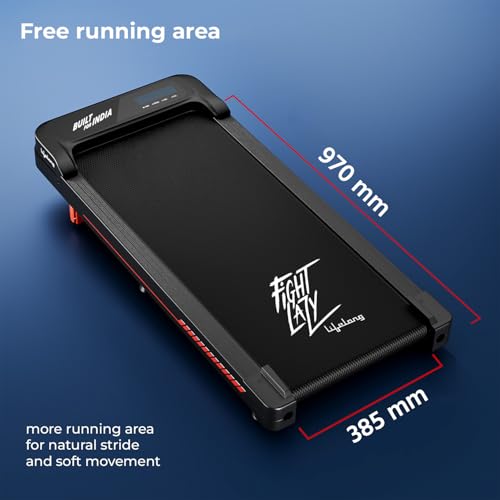 Image of Lifelong Fit Pro Treadmill 3 HP Peak Dc Brushless Motor 2 Level Manual Incline Walking Machine at 8 km /Hr Speed with Led Display-Cardio Equipment for Home Gym 110kg Capacity, Black