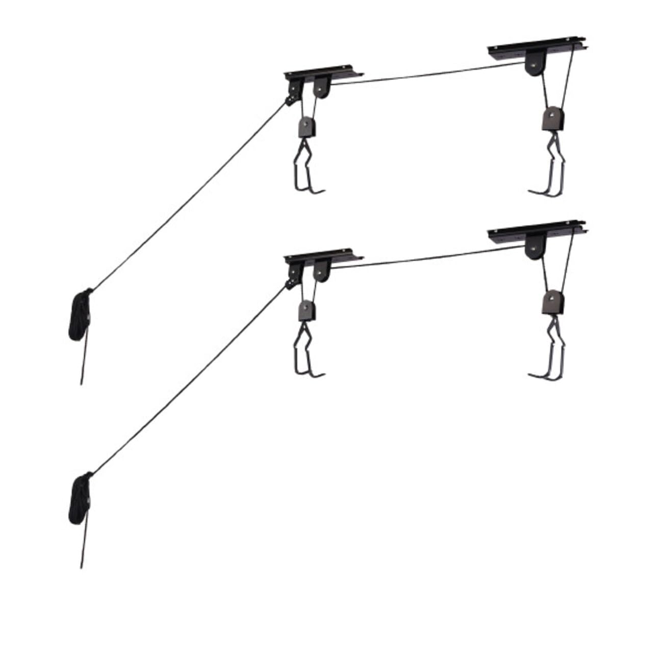 RAD Cycle products, 2004 2-Pack Bike Lift Hoist Garage MTN Bicicletta Paranco 100LB cap Unisex-Adulto, Nero, Confezione da 4