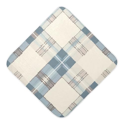 PaChyLuu Fashionable Buffalo Plaid Baby Hooded Towel Soft Cotton Baby Towels Ultra Absorbent Bath Towel for Babies Boys Girls, 30x30 Inch