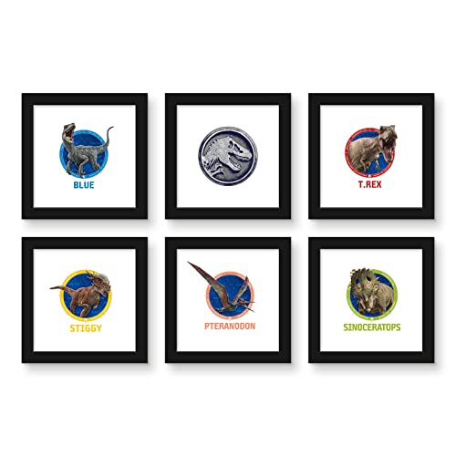 Affiches murales de dinosaures avec cadre noir Gallery Pops Jurassic World collection premium