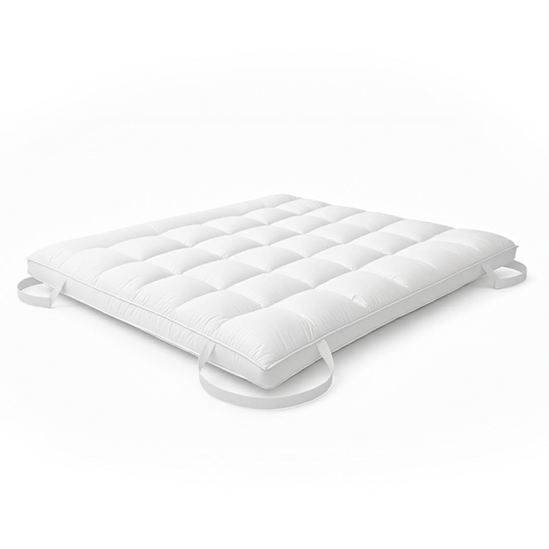 The White Stone Topper Matrimoniale con Imbottitura in Ovatta da 1000 gr/m² | Coprimaterasso Extra Comfort con Camera d’Aria Traspirante Incorporata | Topper 160x190 Effetto Nuvola