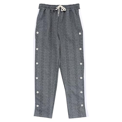 Pantalón Casual Hombre Relaxed-Fit Color Block Gris