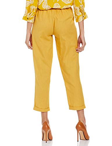 Image of Max Women's Cropped Regular Fit Pants with Sash Tie-Up