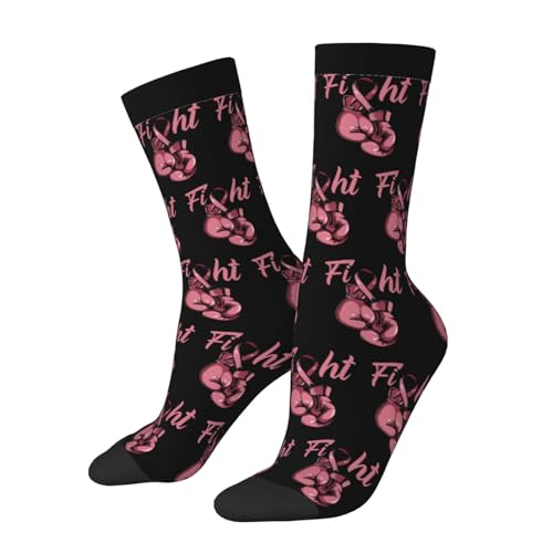 Fight for The Cure - Breast Cancer Adult Cotton Crew Socks Men Sock Casual Socks Women Sock3