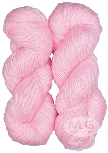 Image of Brilon Pink (500 gm) Wool Hank Hand Knitting Wool /Art Craft Soft Fingering Crochet Hook Yarn, Needle Knitting Yarn Thread dye SM-V