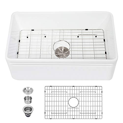 30 Farmhouse Sink White - Sarlai 30 Inch Farmhouse Kitchen Sink Apron Front