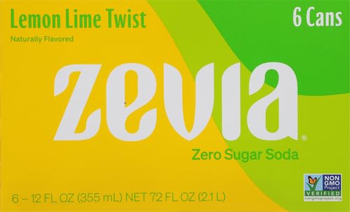 Miniatura 3 de Zevia Soda Zero Calorie, Lemon Lime Twist, latas de 12 onzas (paquete de 6)