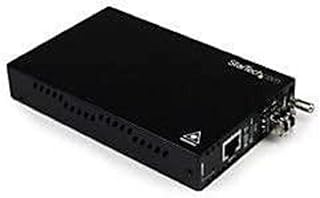 StarTech.com Multimode (MM) LC Fiber Media Converter with SFP - OAM Management - 802.3ah Compliant - Gigabit Ethernet - 550m - 850nm (ET91000LCOAM),Black