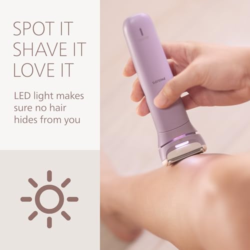 Image of Philips Lady Shaver Series 8000 - Cordless, Wet & Dry Electric Shaver, 3-Blade Shaving System, Flexible Shaving Head, LED Light, for Legs, Body & Bikini, 100 Mins. Runtime, Model BRL149 /00