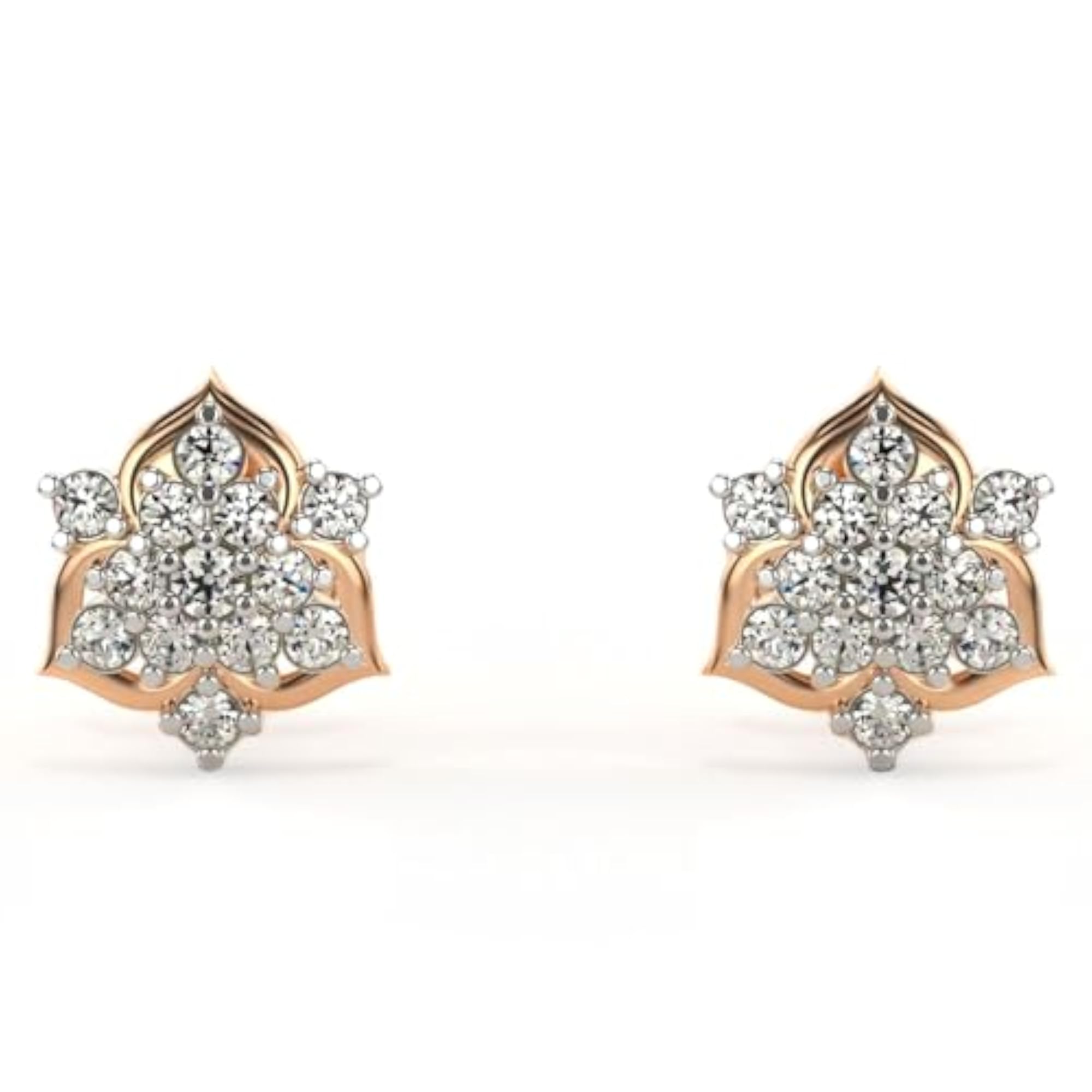 Women's Sterling Silver 0.26cts Lab Grown Diamond Earrings, Elegant