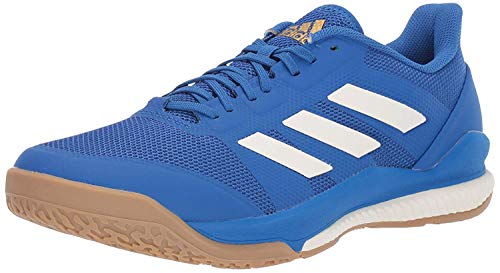 Adidas Men's Stabil Bounce Volleyball Shoe, Blue/Off White/Gold Metallic, 14.5 M Us #TOP23