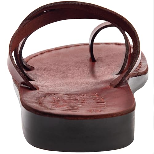 Holy Land Market Men/Women Biblical Jesus Leather Sandals/Slides From Jerusalem (Samaria Black)3