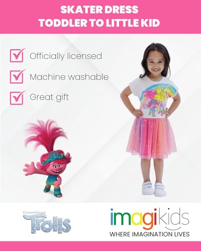 DreamWorks Trolls Poppy Girls Dress Toddler to Little Kid3