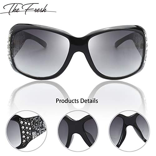 The Fresh Trendy Classic Women Hot Fashion Rhinestones Sunglasses with Gift Box4