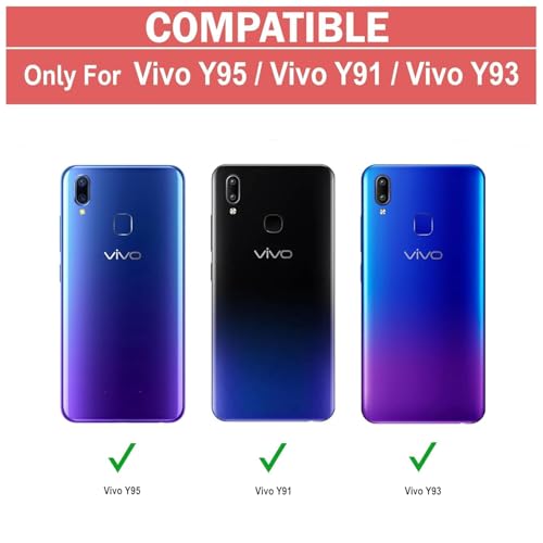 Image of Bintage Mac Safe Design Hard Slim Back Case | Soft Border Camera Protect | Dual PU Leather Finish Back Cover Compatible for Vivo Y95 /Vivo Y93 /Vivo Y91 - Royal Blue