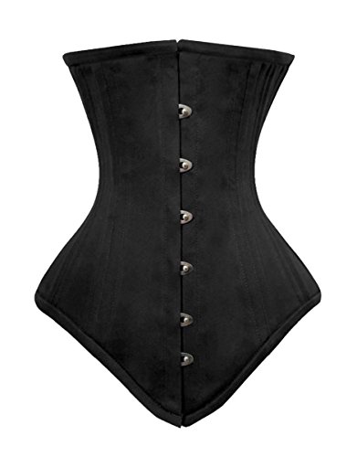 luvsecretlingerie Heavy Duty 26 Double Steel Boned Waist Training Cotton Long Underbust Tight Shaper Corset #8540-TC