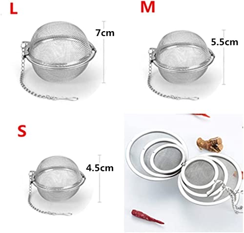 Image of Tea Strainer Infuser Mesh Tea Balls, Stainless Steel Tea Ball Sseeped Strainers Infuser Filter for Loose Leaf Teas Soup Seasoning Balls. (Small, Pack of 2)