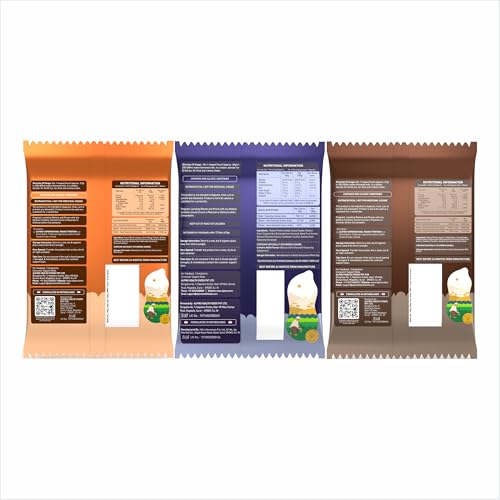 Image of Alpino Supernatural Peanut Protein Powder Assorted Pack of 3 (Cold Coffee + Dark Chocolate + Kesar Mango)