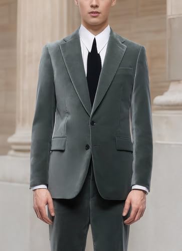 Men 2 Piece Suits Velvet Slim Fit Suit Blazer Pants Party Dinner Jacket & Pants Business Suit Formal Tuxedes2