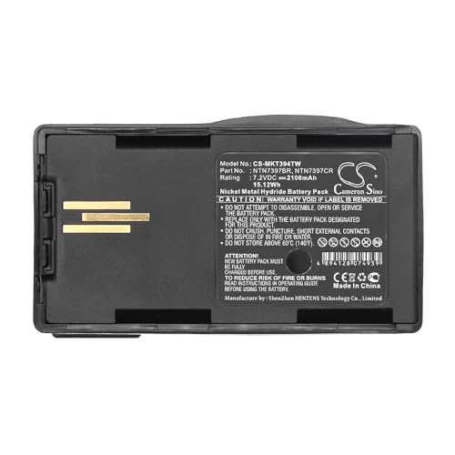 TECHTEK Batterie 2100mAh Compatible avec [Motorola] Visar remplace NTN7394, NTN7394A, NTN7394AR, NTN7394AS, NTN7394B, NTN7394BR, NTN7394C, NTN7394CR, NTN7395,...