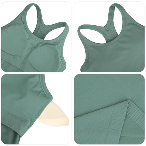 Image of sphinx cat Yoga Racerback Tank Top for Women with Built in Bra,Women's Padded Sports Bra Fitness Workout Running Shirts