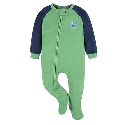 Image of Gerber Baby Boys 2-Pack Flame Resistant Fleece Footed Pajamas