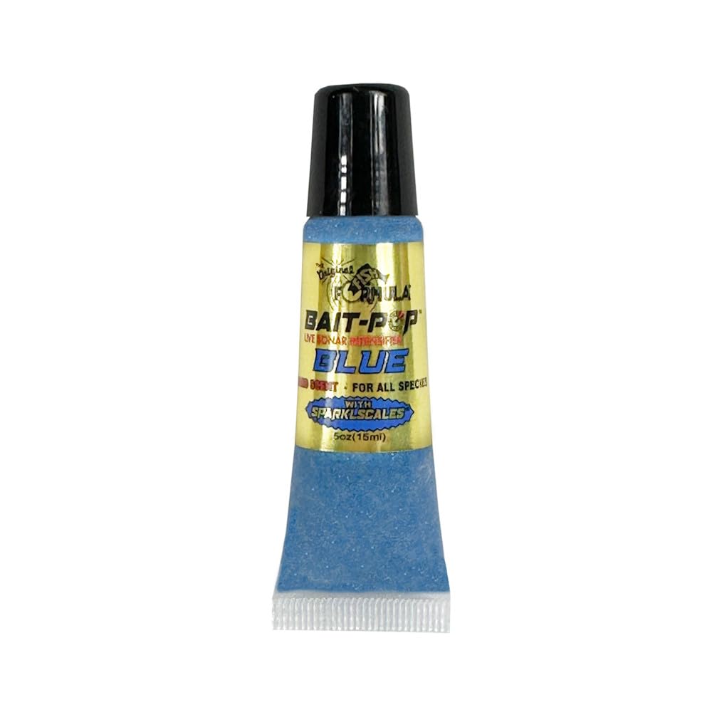 Bait-POP Blue - Live Sonar Intensifier Scented Sparklscales .5oz Tube