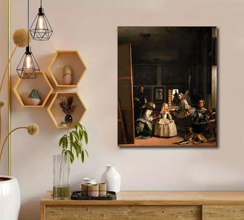 Image of Sikhash Diego Velazquez Canvas Paintings Las Meninas Baroque Art | Famous Artist Wall Art for Bedroom & Living Room | 23x19 Inches Unframed