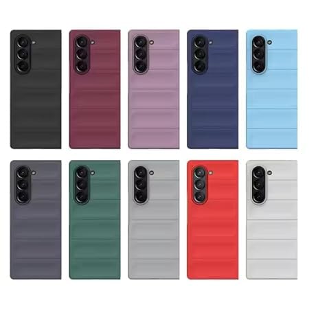Image of Connexa Silicon UltraGuard Pro Back Cover for Galaxy Fold 6 - Shockproof, Anti-Slip Grip, Drop-Resistant, and Enhanced Corner Protection (Smart Phone NOT Included) (Gray 1)