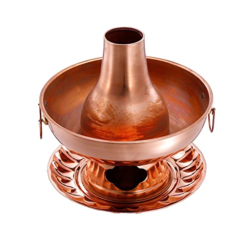 OQHAIR Carbón Mandarín Pato Cobre Rojo Latón Cocina Caliente u Caldera Surtida Acero No Inoxidable Cobre Cocina Caliente Us Y Juego De Sartenes (Color : Gold, Size : 28cm) (Gold 28cm)