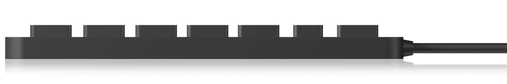 KeySonic KSK-3230IN (DE) Wasser-/Staubdichte Mini-Tastatur (USB-kabelgebunden) aus Silikon mit 12 Funktionstasten (schwarz)