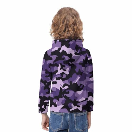 Camouflage à capuche enfants imprimé résistant aux lavages pour junior