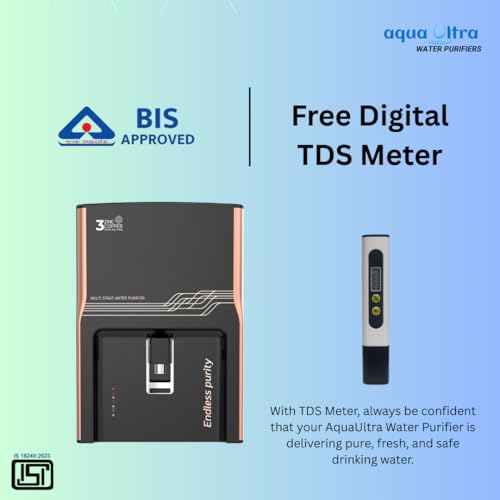 Image of AquaUltra Xpert Water Purifier for Home | RO+UV+UF | Taste Enhancer | 11L Storage | TDS Meter | Endless Purity | ISI Certified | Superior Performance | Ideal for Home| Works with All Water Sources