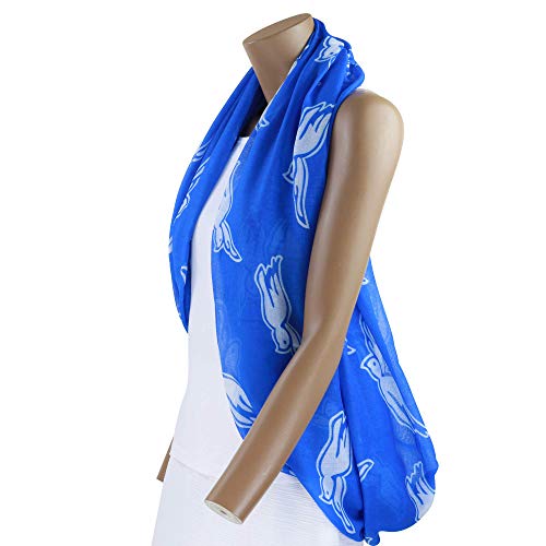 Oversized Lightweight Royal Blue and White Dove Infinity Scarf3
