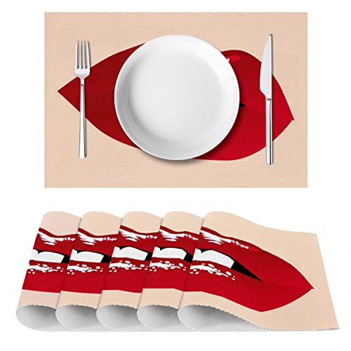 Sets de table Sexy Lips parfaits pour vos dîners romantiques et modernes - 3