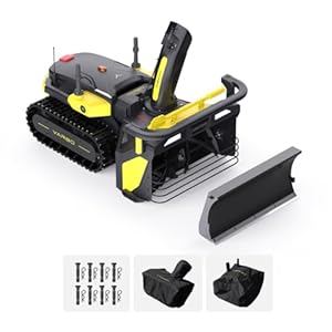 YARBO Snow Blower Robot, 24/7 Autonomous 2-Stage Robotic Snowblower Cordless with Plow Blade, Snow Blower Module Cover, Yarbo Core Cover, Shear Pins and Cotter Pins (8 Sets)