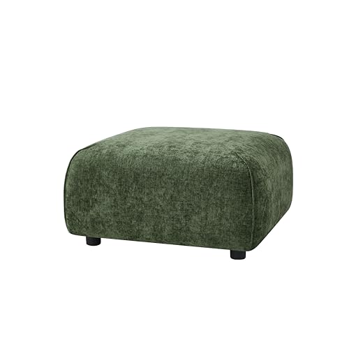 Christopher Knight Home Carim Upholstered Square Ottoman Coffee Table, Foot Stools Ottoman with Wood Frame, Comfy Seating Experience with Dense Foam Padding, Multi-Functional Extra Seating, Green by Christopher Knight Home - Image 3