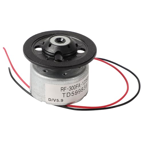 uxcell Metal RF-300FA-12350 DC 5.9V Spindle DVD Micro Motor, 2.4 x 1.2cm for DVD CD Player, 1 Pcs Silver Black
