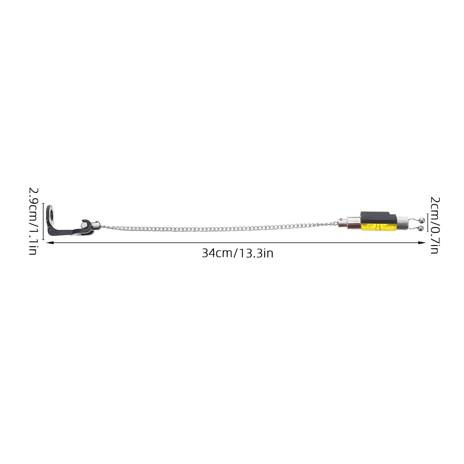 4 Pezzi Indicatori Allarme Pesca Senza Luce con Clip Swingers Tensionatori per Canna da Pesca Accessori Resistenti e Silenziosi per Pescatori da Fiume e Outdoor