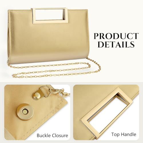 Image of Gets Clutch Purses for Women PU Leather Evening Handbag for Formal Wedding Party Clutches Small Crossbody Bag with Chain