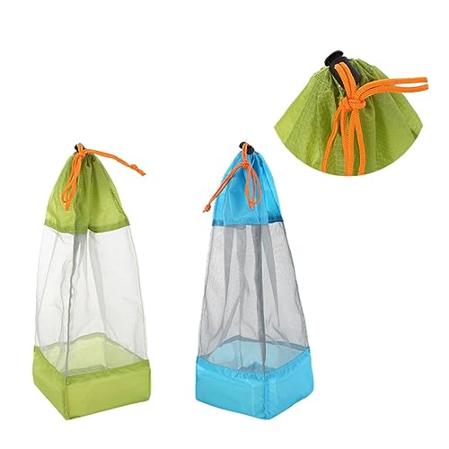 Alipis Nylon Mesh Drawstring Storage Bag for Camping Hiking Travel and Laundry