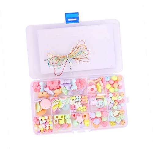 Toyvian 1 Conjunto De Corda Miçangas Jogo De Joias Para Criança Contas De Colar Kit De Fabricação De