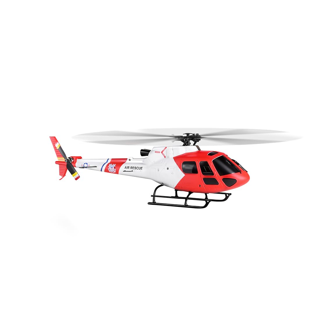 WL AS350 Ferngesteuerter Hubschrauber, 2.4G 4-Kanal 3-Blatt-Flybarless RC Helikopter mit Gyro, Altitude Hold, Optical Flow Positioning, Start mit Einer Taste, RC Flugzeuge Geschenk für Erwachsene K150
