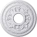 Ekena Millwork CM15BA Baltimore Ceiling Medallion, 15 3/8"OD x 4 1/4"ID x 1 1/2"P (Fits Canopies up to 5 1/2"), Factory Primed