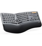 ProtoArc Backlit Wireless Ergonomic Keyboard, EK01 Plus Full Size Ergo Split Keyboard with Wrist ...