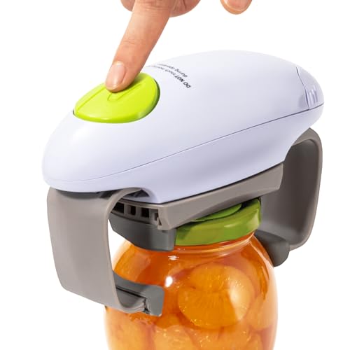 Electric Jar Opener, One Touch Automatic Jar Opener with High Power Torque, Hand Free Bottle Jar Lid Openers for Women, Seniors, Arthritis Hands, Weak Hands and Chef, Best Kitchen Gadget for Home Use