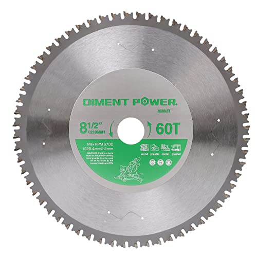 Diment Power Hoja de sierra circular 'multi cut - classic' 210 mm x 25,4 mm x 2,2 mm, 60 dientes, para cortar acero, aluminio, madera, plástico